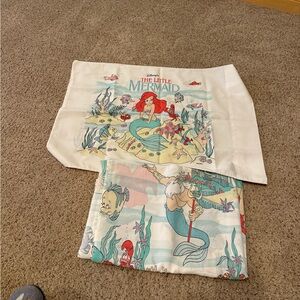 The Little Mermaid, 1990’s, Pillowcase & Flat Sheet